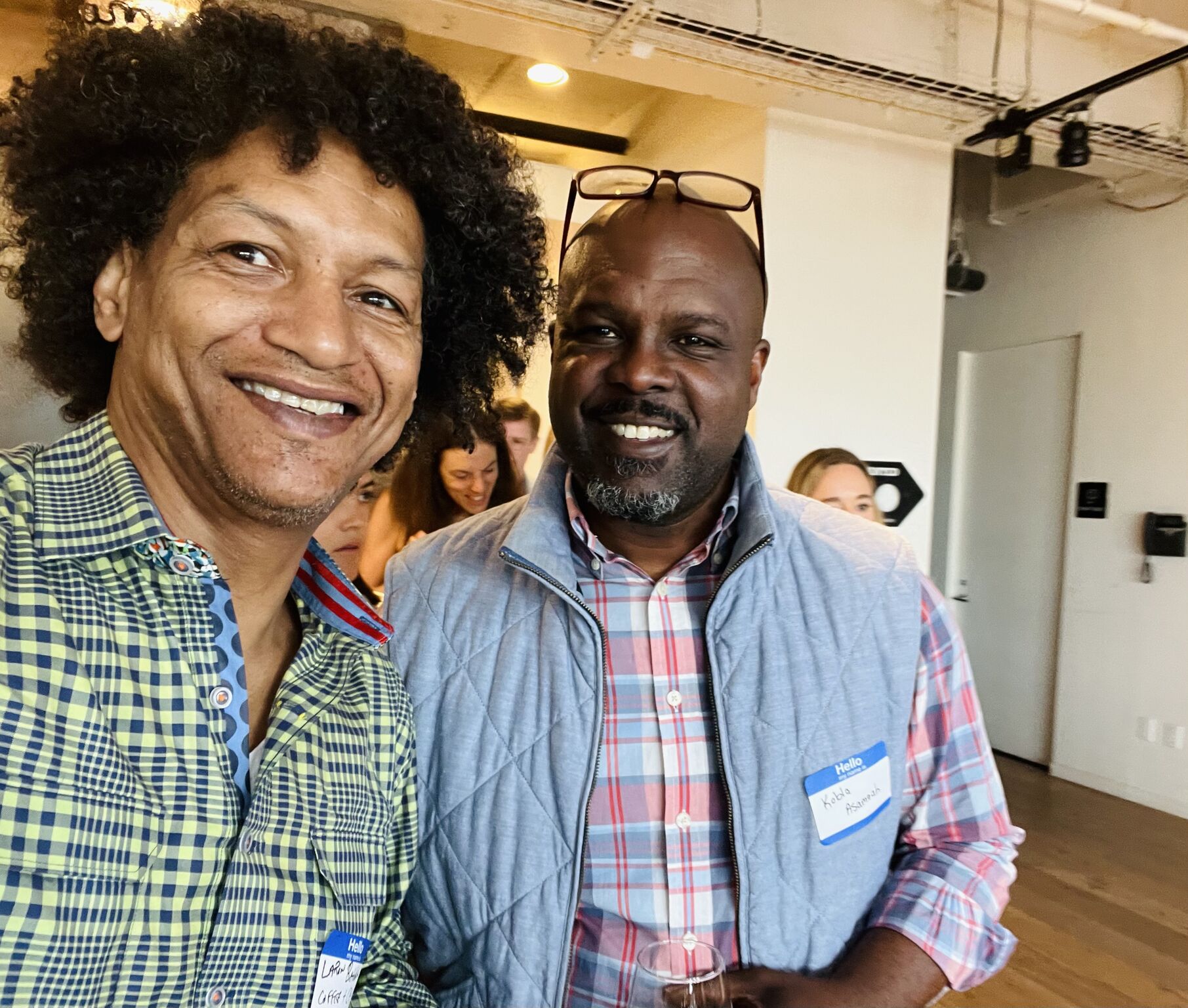 LaRon Batchelor with a partner at a networking event